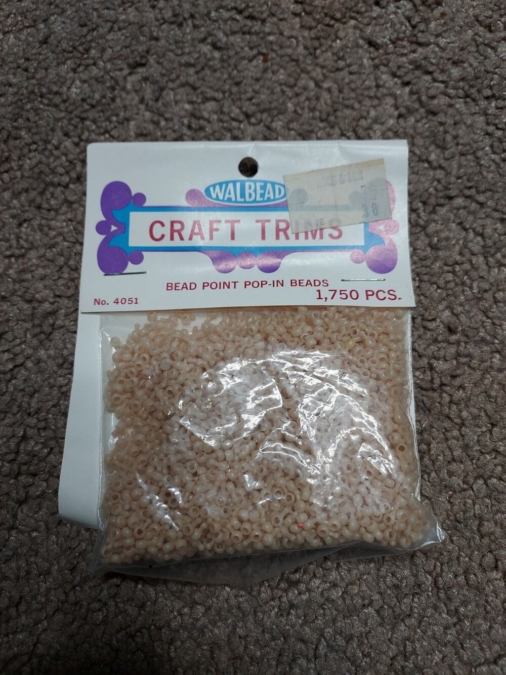 New Tan Walbead Craft Trims Bead Point Pop-in Beads
